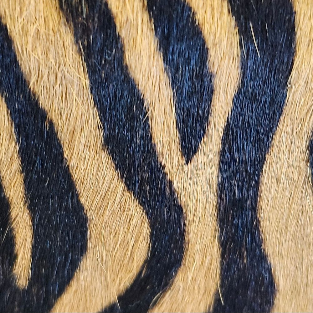 Dune London Genuine Leather & Calf Hair Handbag W Gold Accents, 9"x9"x4.5" - Picture 8 of 10